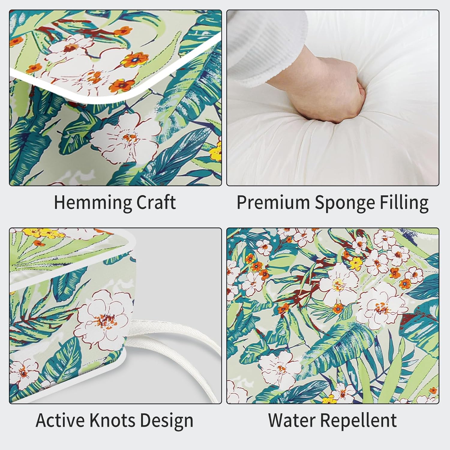 1 paquete de fundas lavables para cojines de exterior de 48 x 18 x 3 pulgadas, fundas de asiento resistentes al agua, fundas para muebles de patio