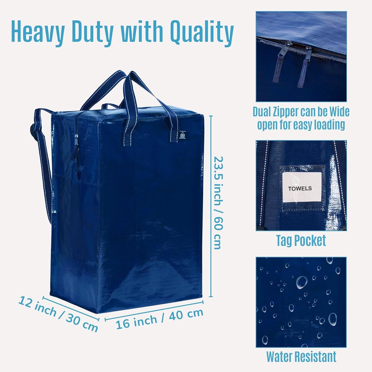 VENO Paquete de 2 bolsas de mudanza con correas ajustables para mochila, cajas de mudanza y contenedores de almacenamiento alternativos, suministros