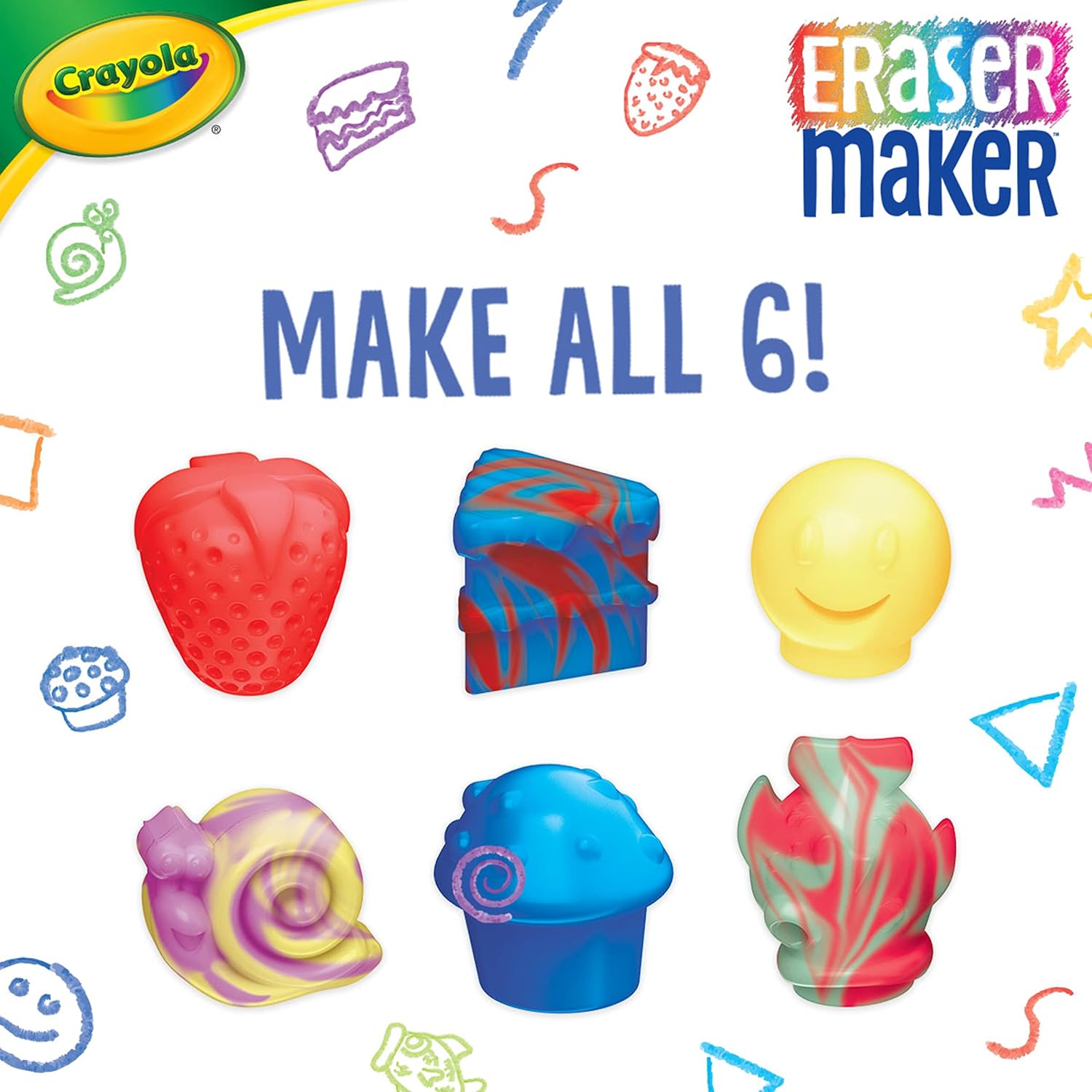 Crayola Fabricante de borradores, kit de manualidades de bricolaje, regalo para niños, 8, 9, 10, 11