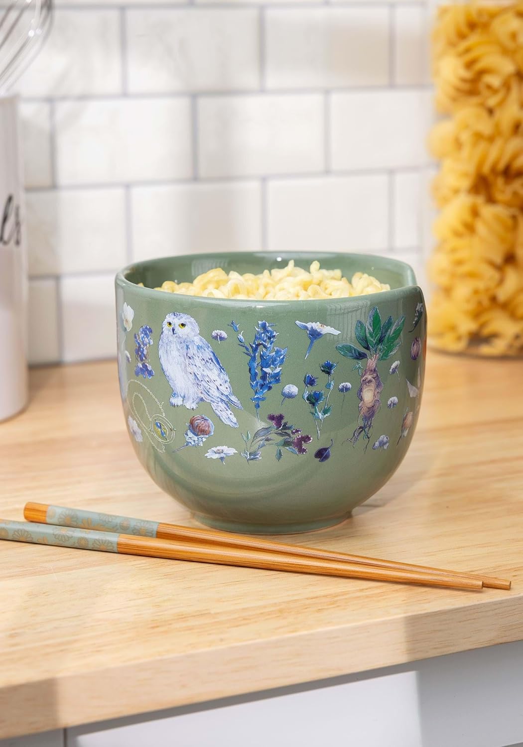 Silver Buffalo Harry Potter Fantasy Floral – Tazón de cerámica para ramen estándar