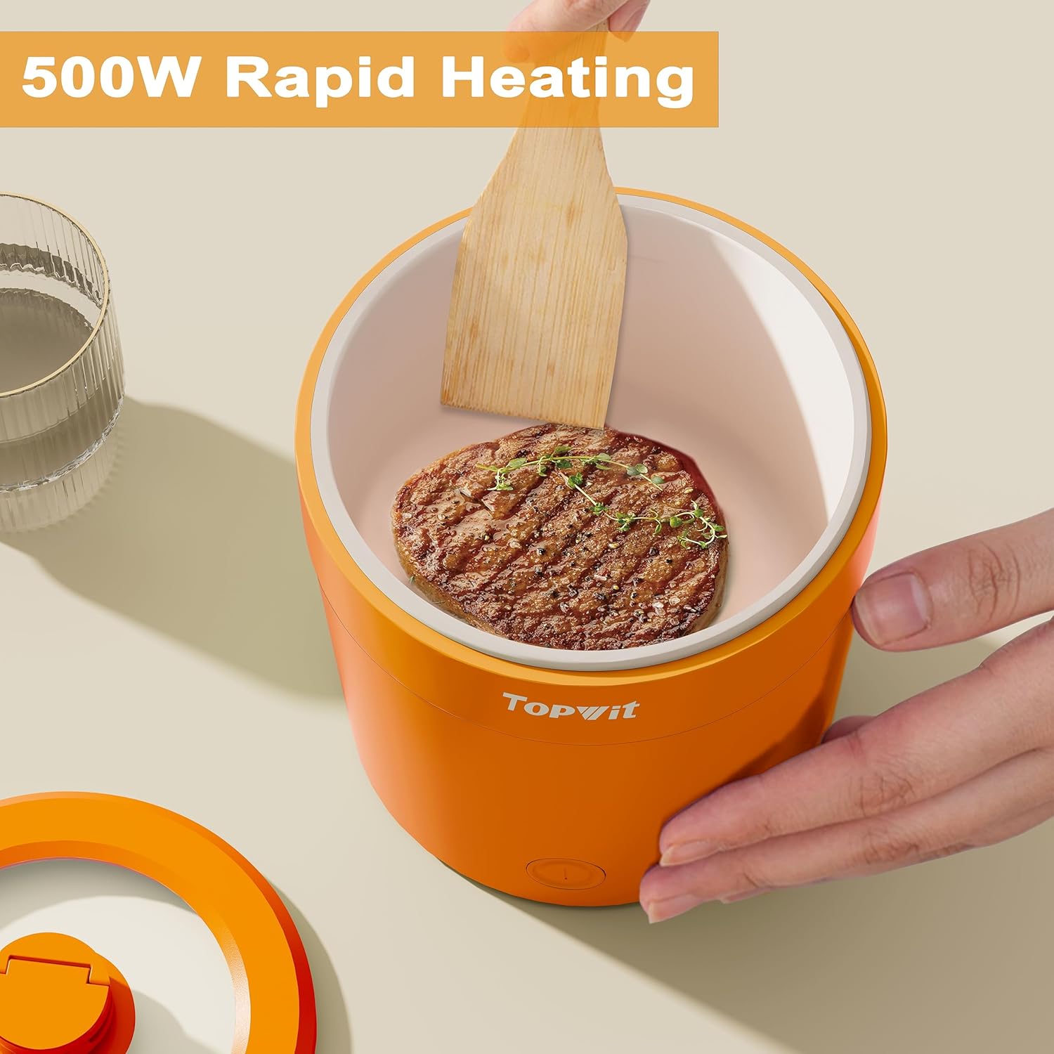 Topwit Ramen Cooker – Mini olla eléctrica de 1 litro para fideos, pasta, bistec, huevo con sobrecalentamiento y protección contra hervir en seco,