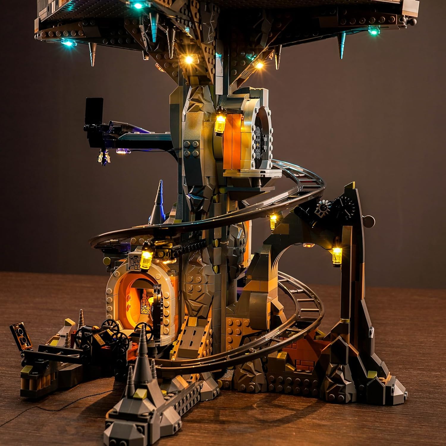 Kit de luz LED mejorado para Lego Gringotts Wizard Bank Horcrux War Building, compatible con el modelo Lego 76417 para niños, niñas y niños (modelo