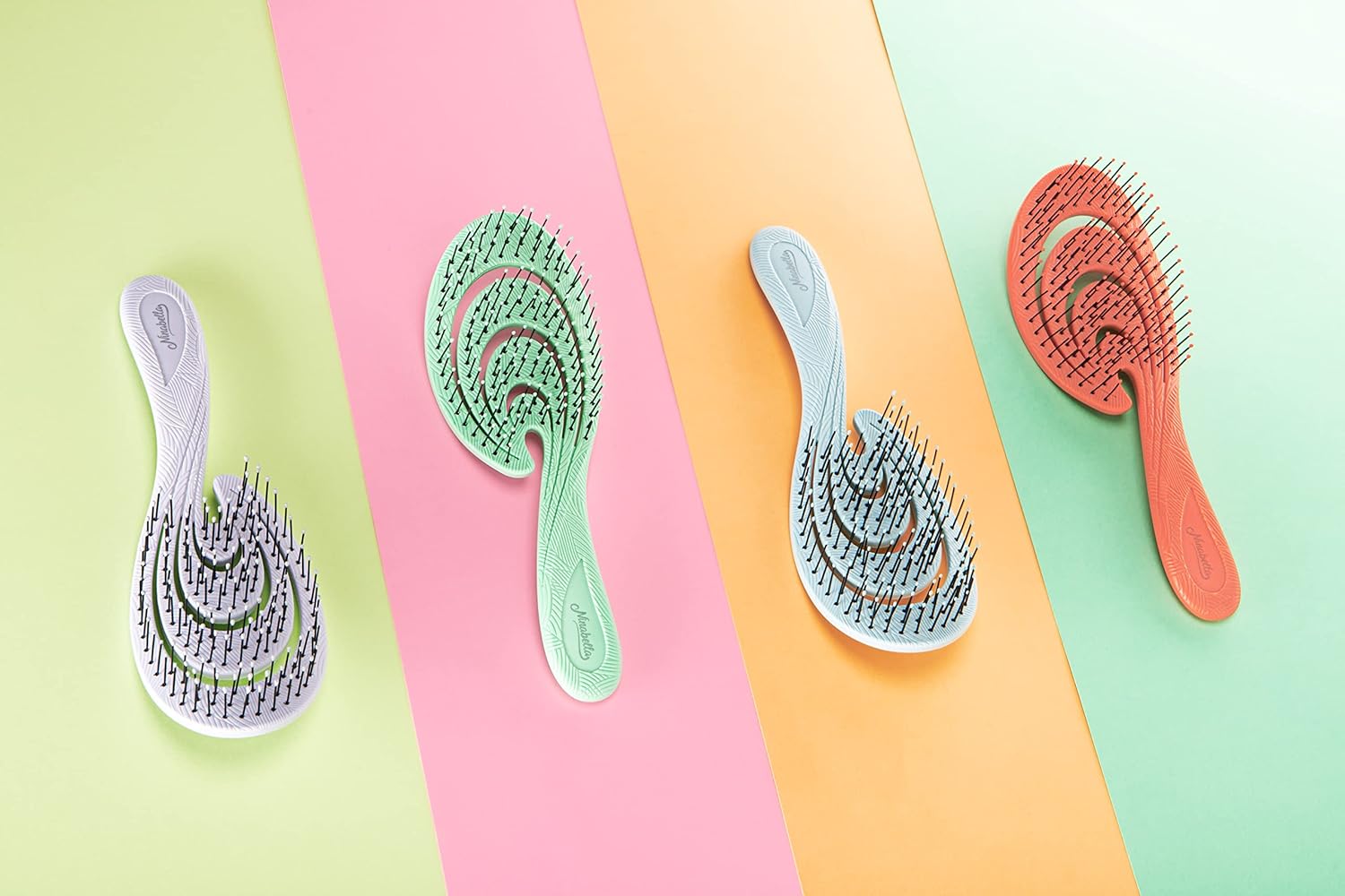 Ninabella Cepillo orgánico desenredante para el cabello para mujeres, hombres y niños  no tira del cabello  Cepillos alisadores de cabello para