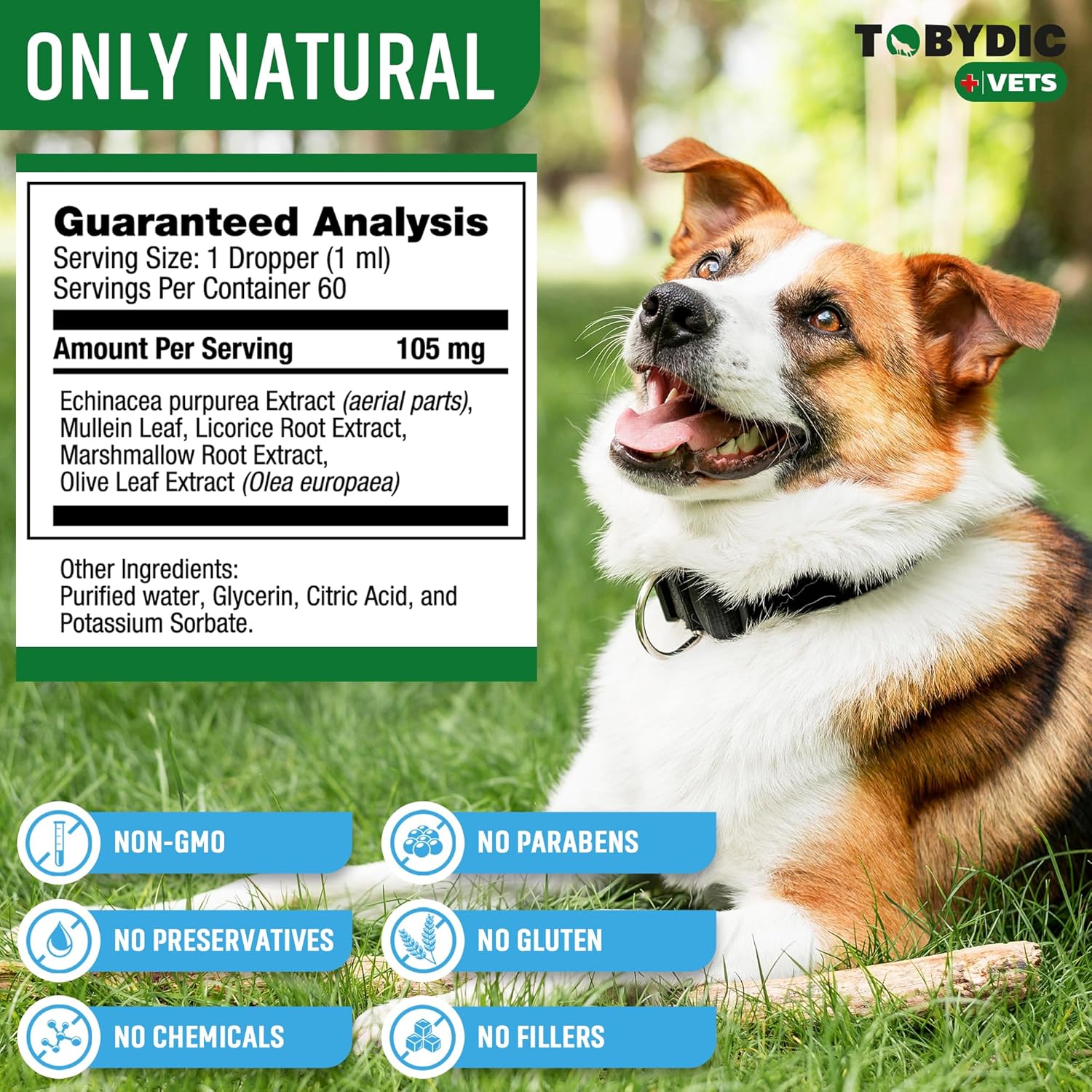 TOBYDIC Medicina natural para la tos y antibióticos para perros para infección respiratoria de gatos, alivio de estornudos y tratamiento para la tos