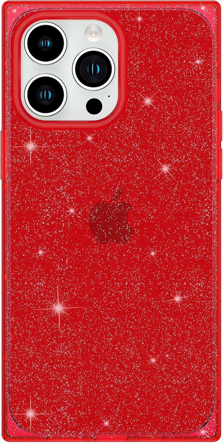 Cocomii Funda cuadrada para iPhone 13 Pro Max, con purpurina cuadrada, delgada, ligera, brillante, transparente y brillante, 2 estilos en 1, funda