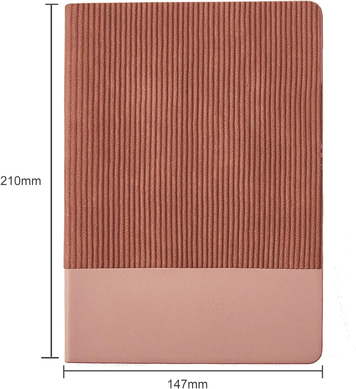 Cuaderno de diario forrado de 216 páginas, cubierta de cuero A5, diario estético, oficina, universidad, diario, escritura, 108 hojas, papel grueso