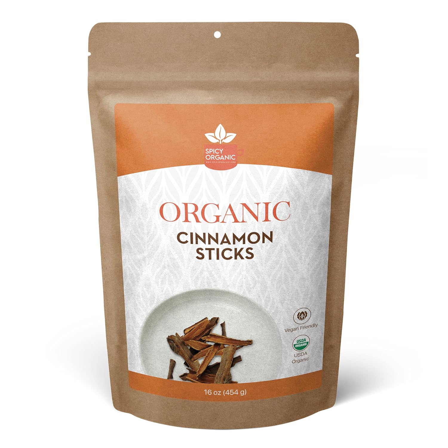 SPICY ORGANIC Palitos de canela  Pure USDA Organic  Palitos de canela sin OMG enteros  Ideal para añadir un sabor extra en la cocina, hornear y