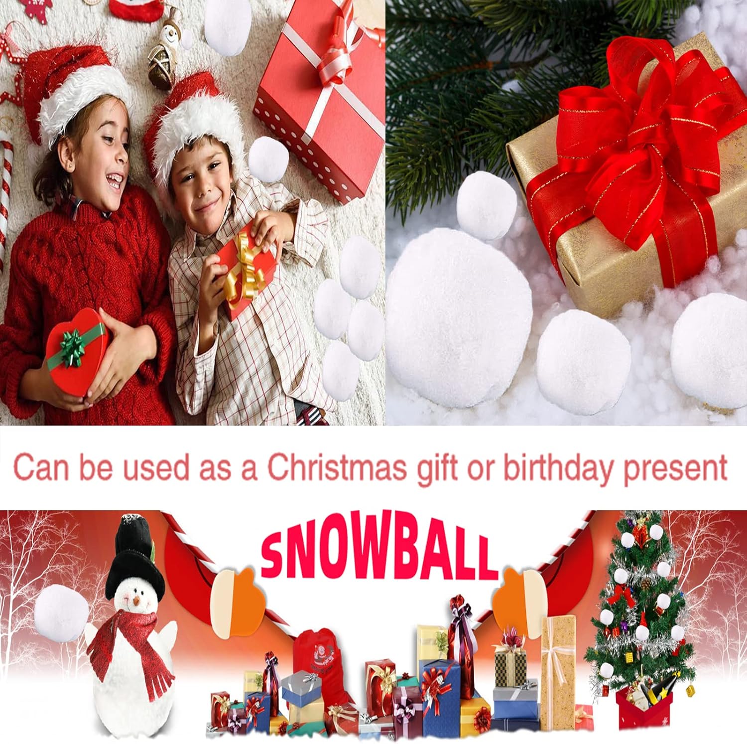 Juego de 75 bolas de nieve para interiores, bolas de nieve falsas para niños en interiores, decoración de bolas de nieve falsas blancas de Navidad
