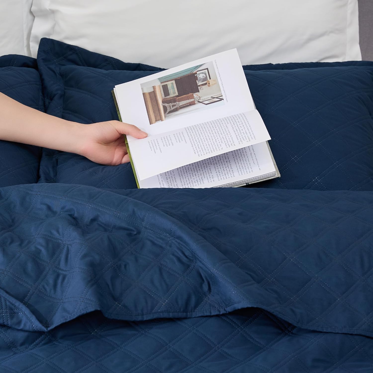 Bedsure – Juego de edredón de poliéster-diamante ultrasónico L1 106×96 US