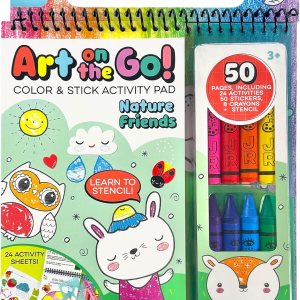iHeartArt – Juego de arte para niños, kit de dibujo y colorear, incluye crayones gruesos, plantilla, calcomanías, divertidos regalos de actividades iHeartArt – Juego de arte para niños, kit de dibujo y colorear, incluye crayones gruesos, plantilla, calcomanías, divertidos regalos de actividades
