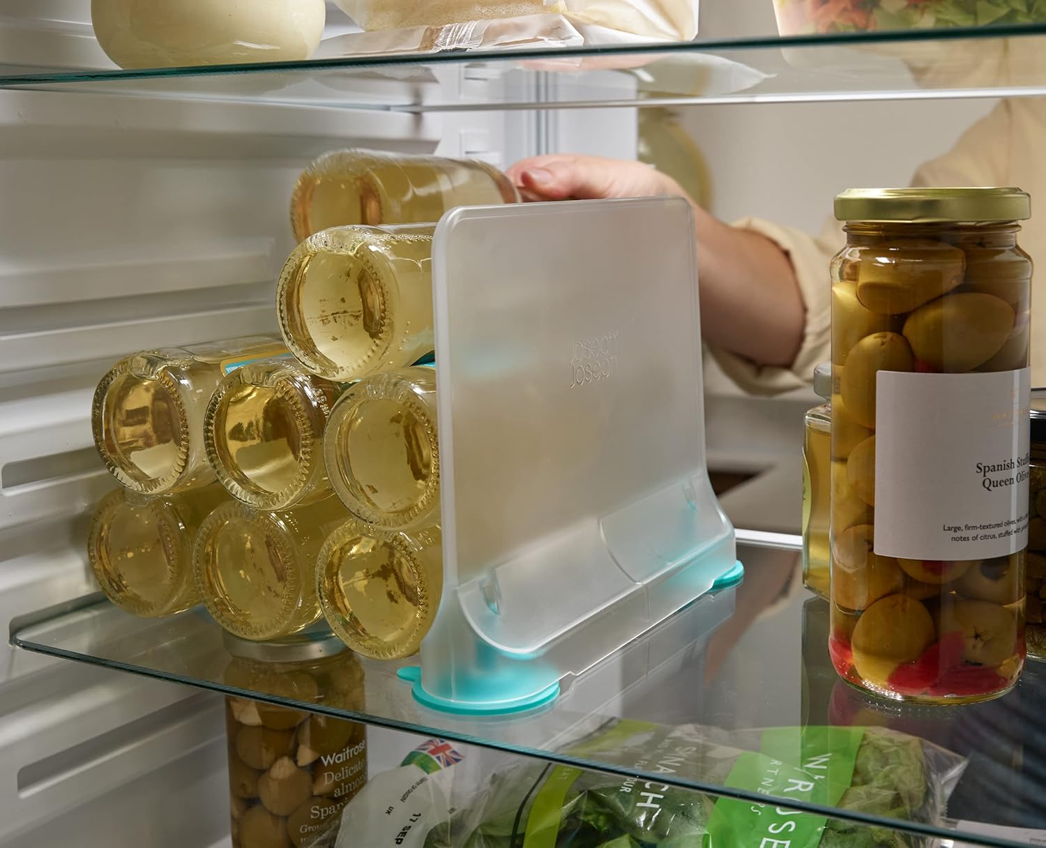 Joseph Joseph FridgeStore – Cajón de almacenamiento debajo del estante, tamaño único, transparenteazul