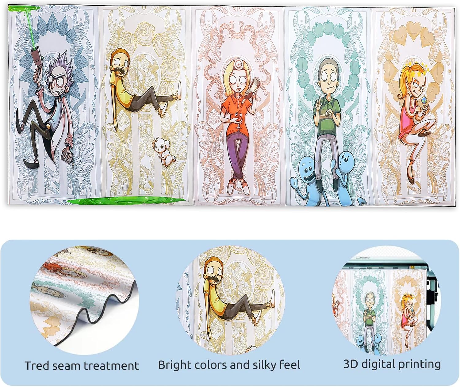 LERDWINT Tapiz de anime, tapiz psicodélico para colgar en la pared, tapiz temático de decoración de fiesta de cumpleaños, telón de fondo de color