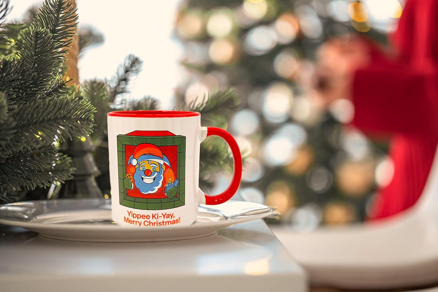 Taza de Navidad Geek, taza de cerámica de Navidad de 11 onzas, taza dura para regalo de película