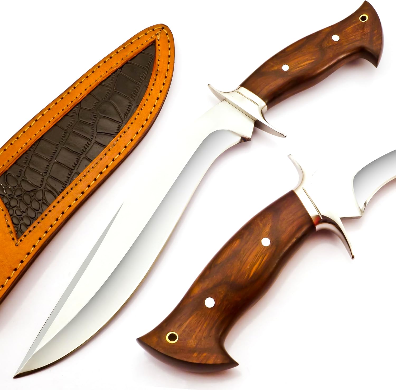 REG-234 Cuchillo Kukri hecho a mano de acero D2 personalizado – Mango de madera exótica