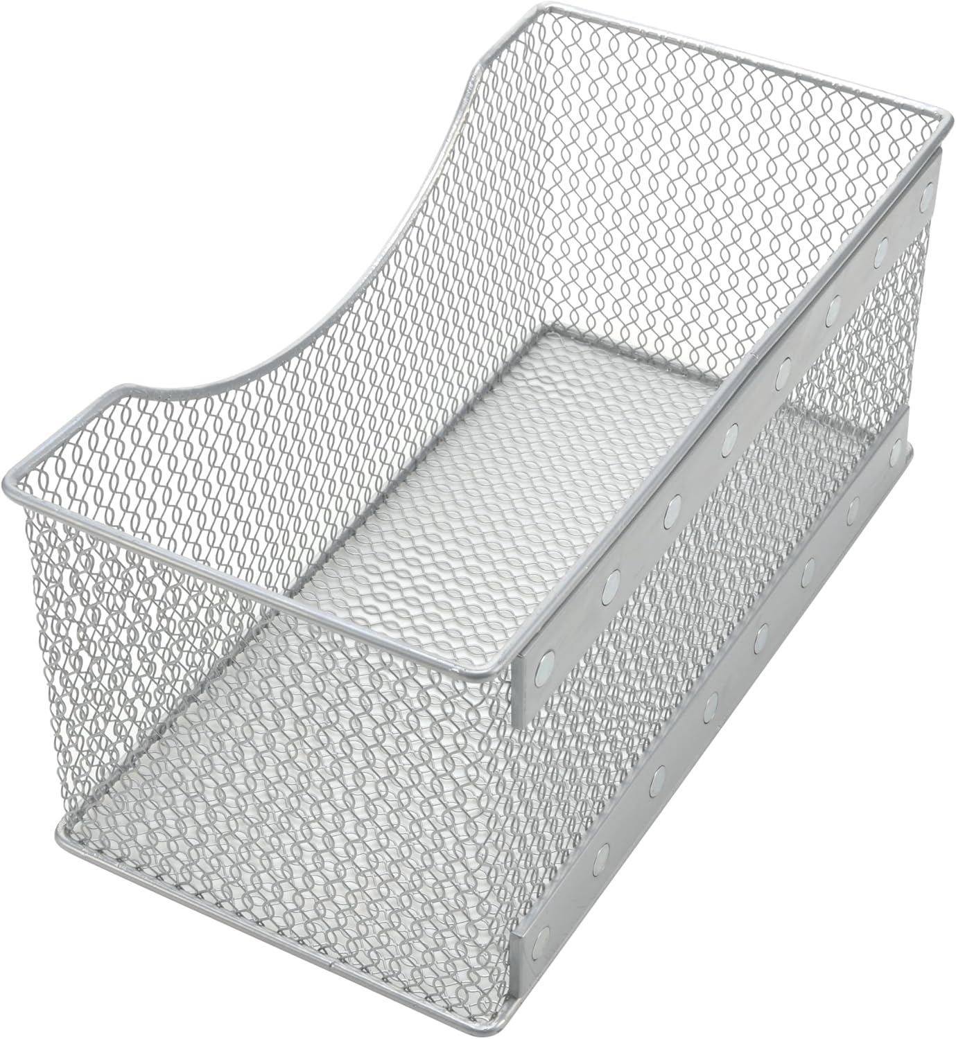 Ybmhome – Cesta de almacenamiento magnética de malla de alambre, contenedor de basura, bandeja de escritorio, organizador de suministros de oficina,
