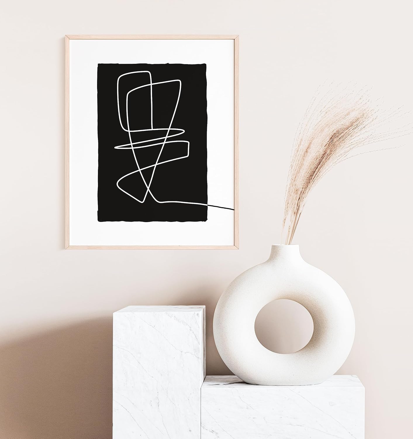 ORANGE GROVE PRINT SHOP Abstract Wall Art Black and White Bathroom Decor Black and White Wall Art Modern Wall Art Matisse Wall Art Black and White