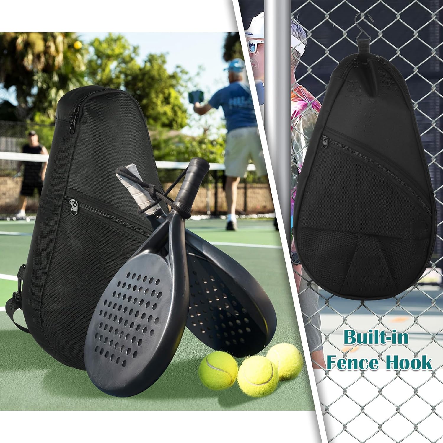 Cosmos Padel Racket Bag Pickleball Paddle Sling Backpack Padel Racquet Storage Bag, Padel (Paddel Tennis) Equipment Carrying Bag with Mesh Pocket