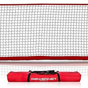 PowerNet Red de tenis de fútbol Portátil instantánea Interior y exterior Base plegable de metal pesada Postes verticales duraderos PowerNet Red de tenis de fútbol Portátil instantánea Interior y exterior Base plegable de metal pesada Postes verticales duraderos