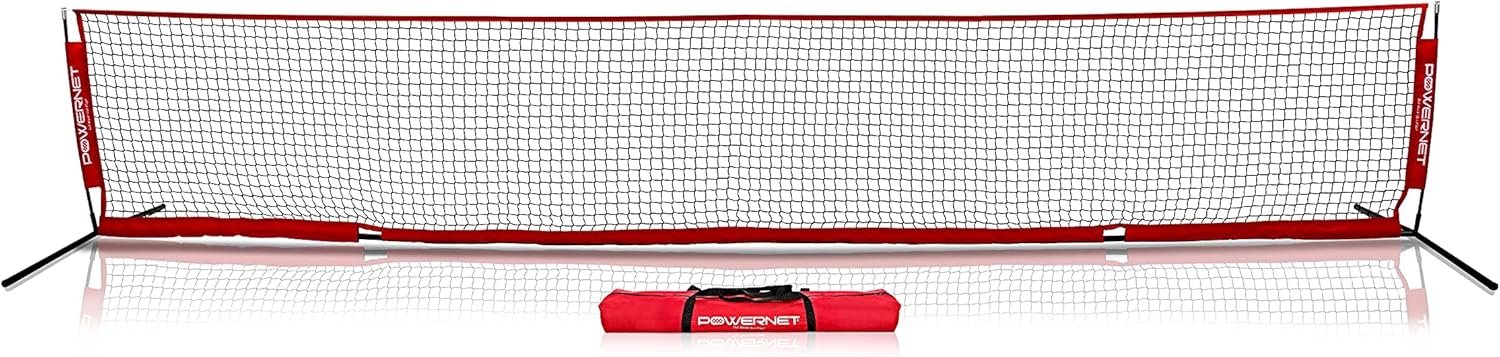 PowerNet Red de tenis de fútbol  Portátil instantánea  Interior y exterior  Base plegable de metal pesada  Postes verticales duraderos