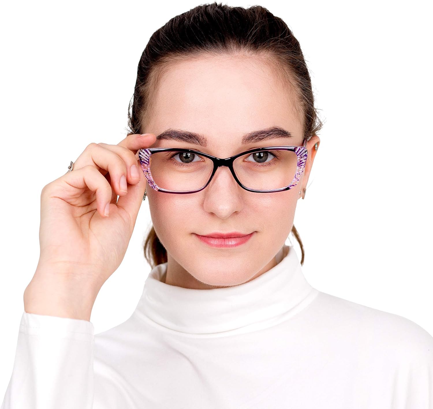 LifeArt 4 Pairs Reading Glasses, Blue Light Blocking Glasses, Computer Glasses Women Men, Fashion Rectangle Eyewear Frame