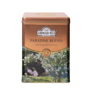 Ahmad Tea Paradise Blend, hojas sueltas de primera calidad, té negro de azahar, 17.64 oz. Naturalmente cafeinado y sin azúcar Ahmad Tea Paradise Blend, hojas sueltas de primera calidad, té negro de azahar, 17.64 oz. Naturalmente cafeinado y sin azúcar