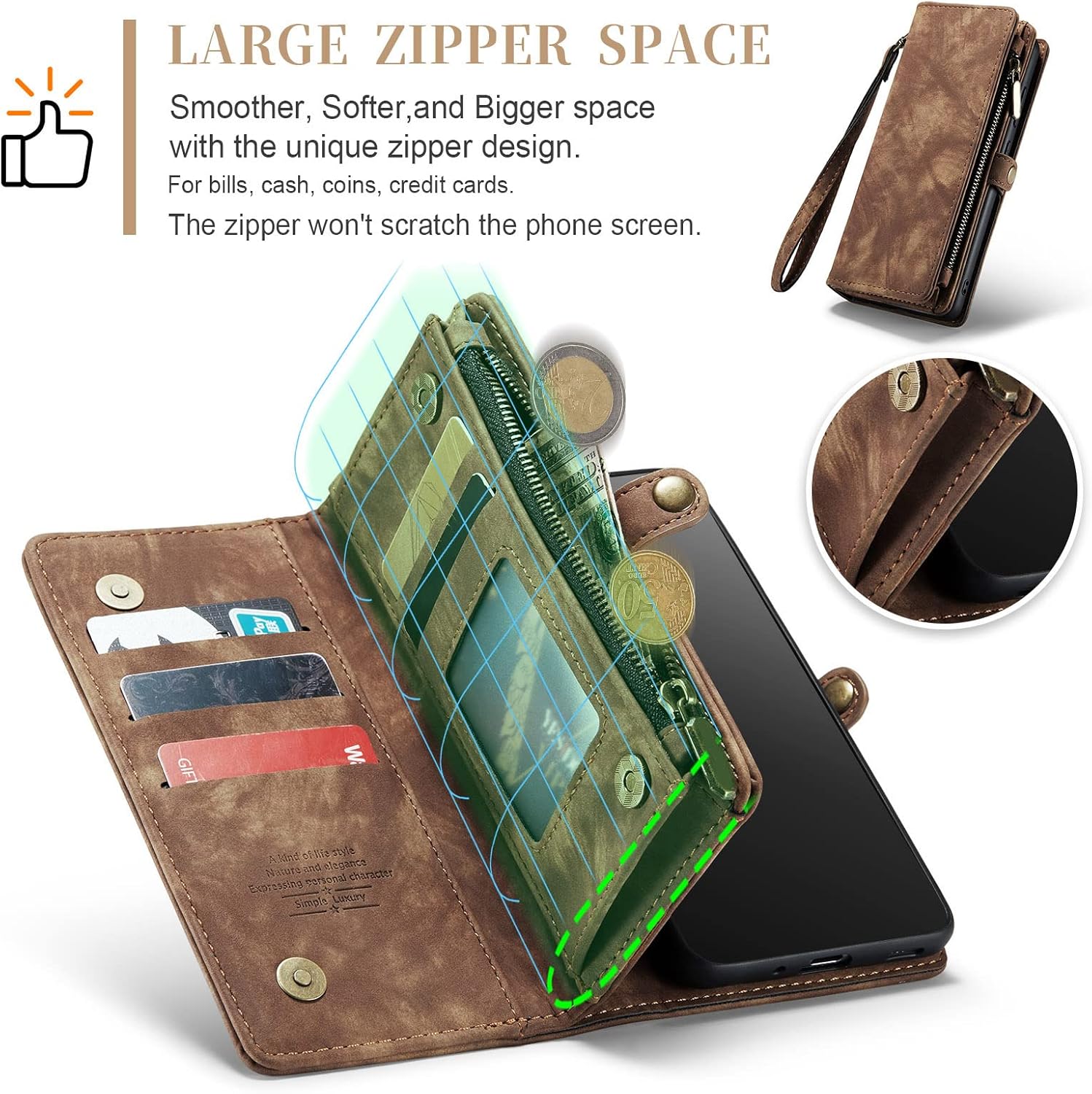 Asuwish Funda de teléfono para Samsung Galaxy S20 Ultra Glaxay S20ultra 5G con cremallera, protector de pantalla de vidrio templado y tarjetero