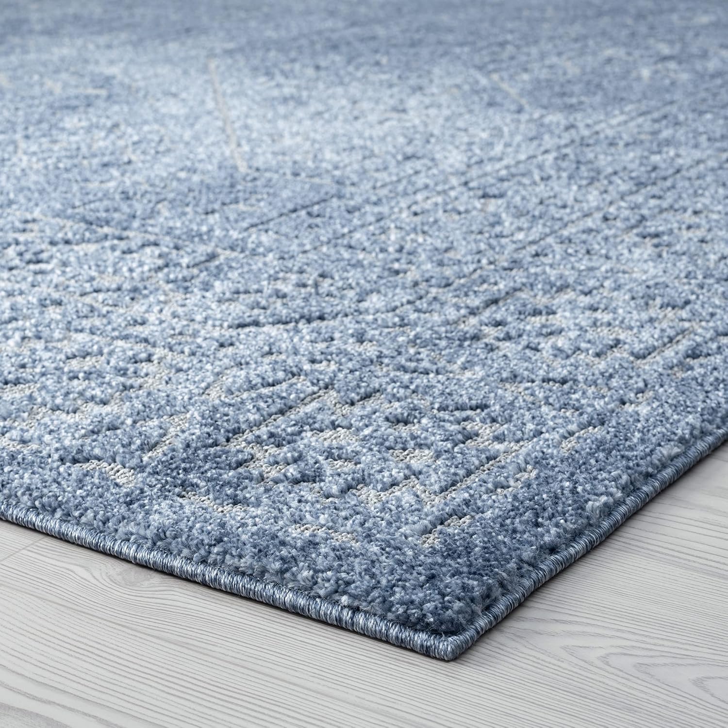 Mabel – Alfombra de área azul de 5 x 7 pies, 5 x 7, alfombra de área para sala de estar, comedor, alfombra de dormitorio, alfombra de entrada