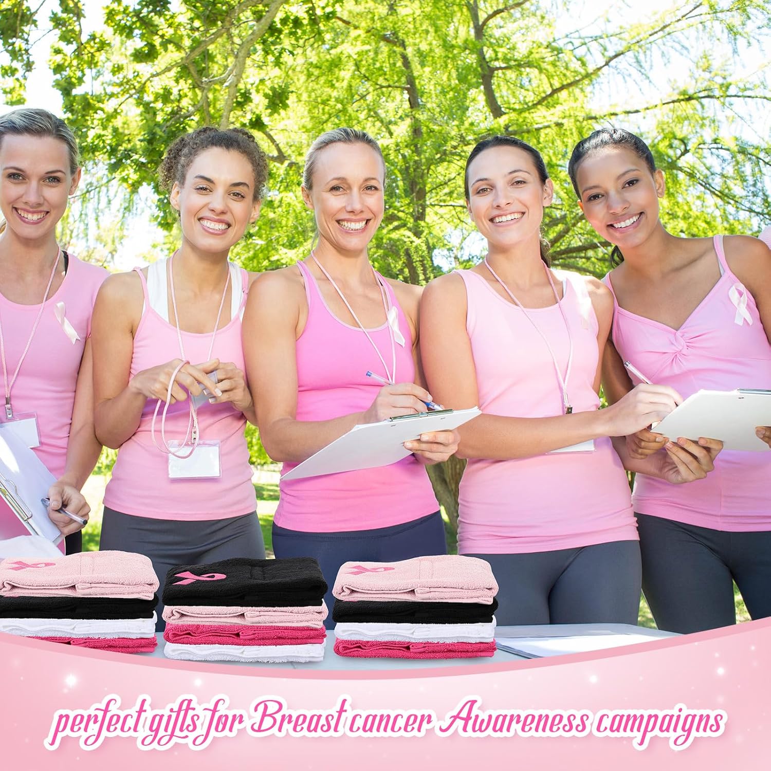 Preboun 8 toallas de fútbol con cinta rosa, toalla de campo de fútbol con cierre, accesorios de fútbol para jóvenes, hombres y mujeres, deportes,