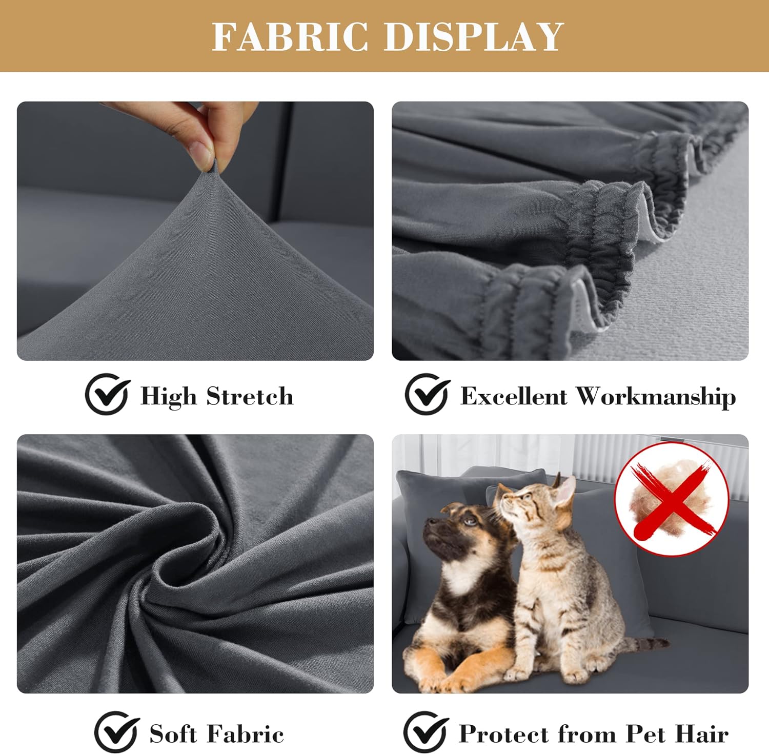Jin Le Funda elástica para sillón reclinable de 4 piezas, funda para sofá reclinable de 1 plaza, funda protectora suave de muebles con parte