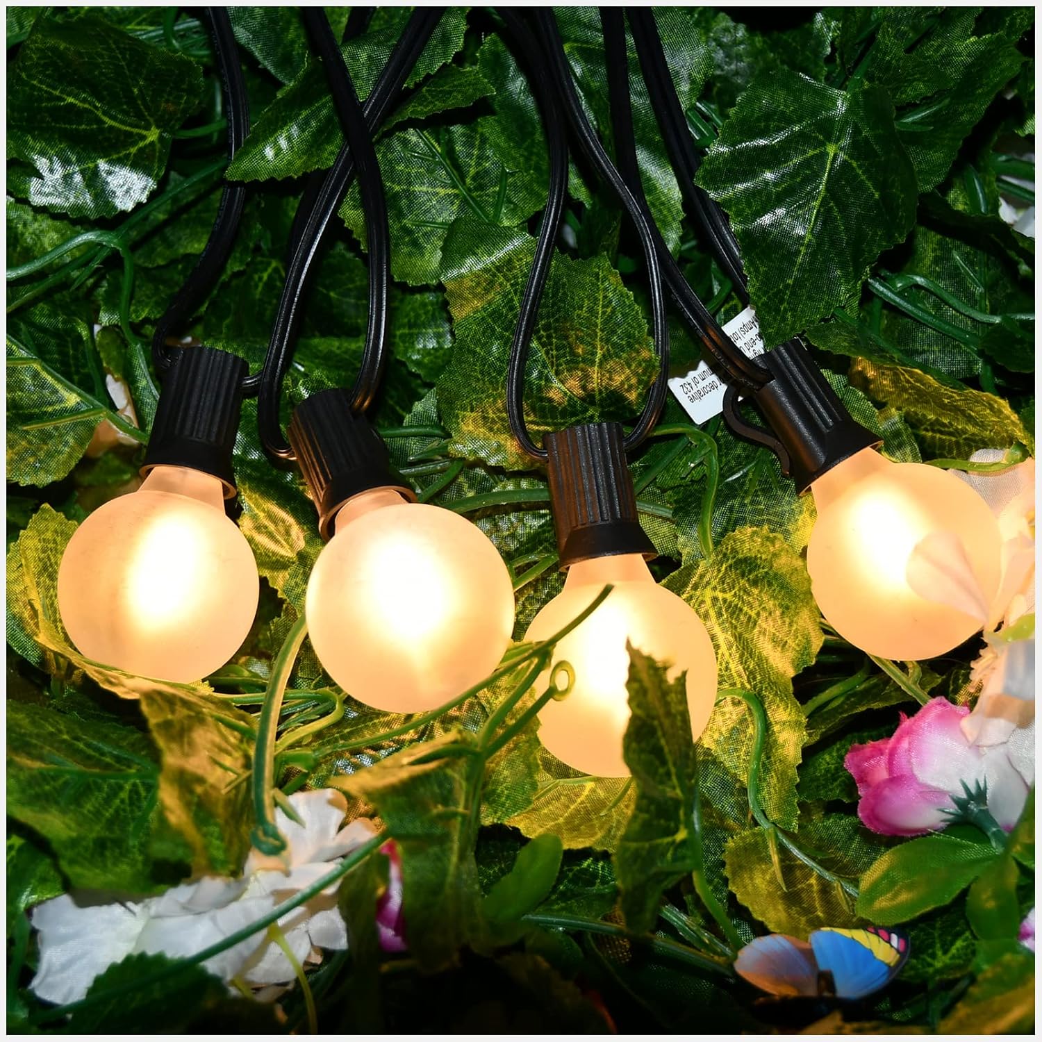 Bombillas LED G40 de repuesto de color blanco esmerilado, bombillas LED E12 para candelabro, 1.5 pulgadas, para interiores y exteriores, bombillas