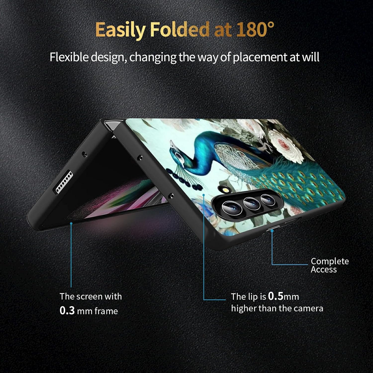 Funda para Samsung Galaxy Z Fold 5 5G 2023, ultrafina Samsung Z Fold 5 5G, carcasa protectora antiarañazos, a prueba de golpes, elegante funda para