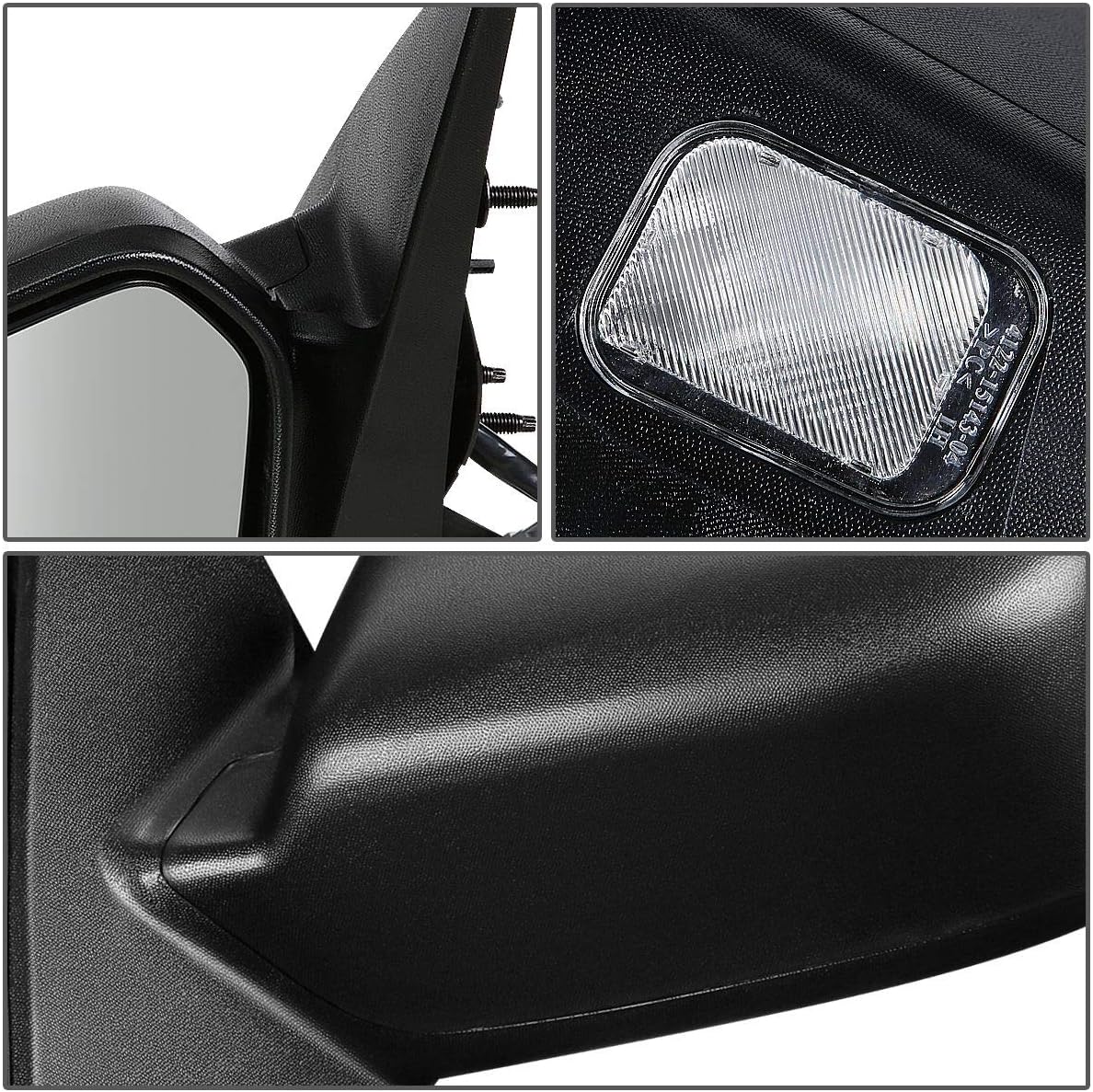 DNA MOTORING OEM-MR-FO1320327 FO1320327 Estilo OE Powered+Heated+Puddle Light DriverEspejo de puerta de vista lateral izquierda Compatible con 06-10