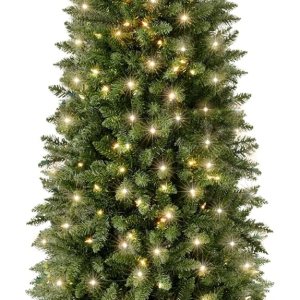 Best Choice Products Árbol de Navidad preiluminado de 7.5 pies, decoración navideña delgada de abeto delgado con 1,075 puntas, 350 luces, bisagras Best Choice Products Árbol de Navidad preiluminado de 7.5 pies, decoración navideña delgada de abeto delgado con 1,075 puntas, 350 luces, bisagras