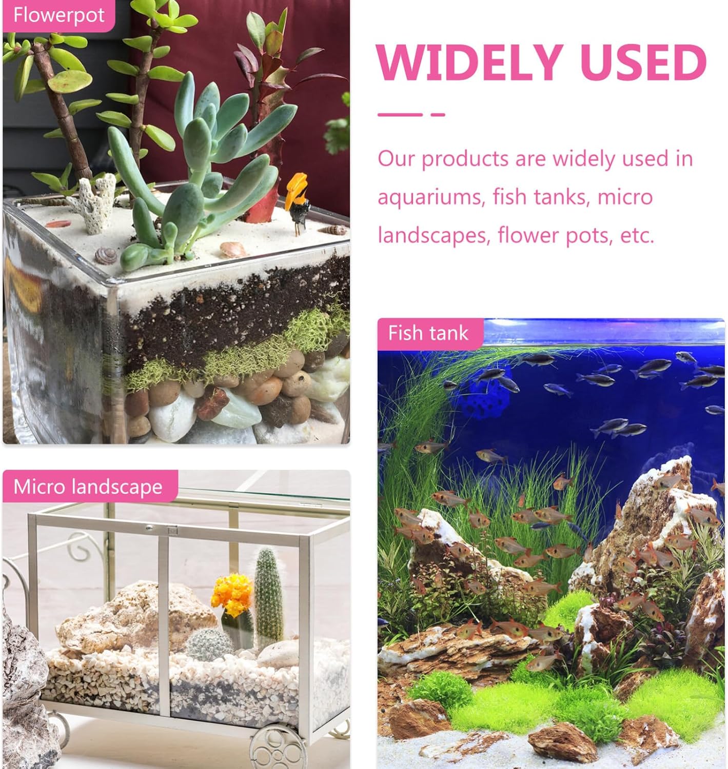 POPETPOP 20pcs acuario paisajismo tanque de juguete grande tanque de peces viva plantas suculentas plantas artificiales acuáticas falsas decoración