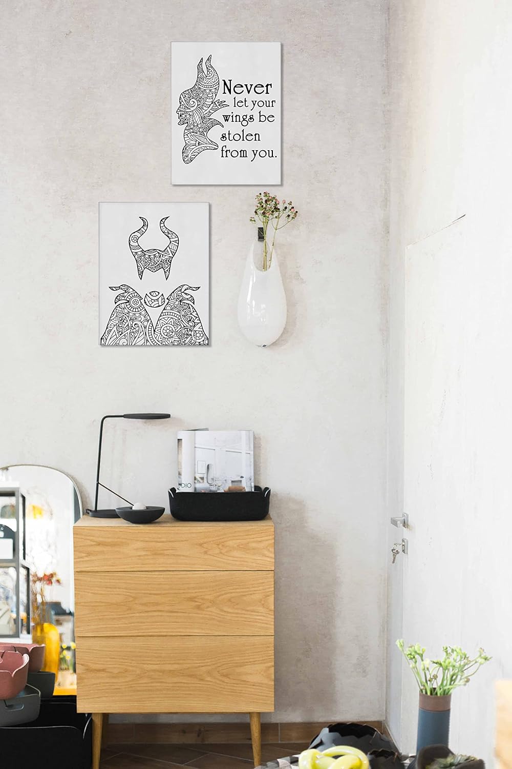Lienzo decorativo para pared con cita inspiradora de 11 x 14 pulgadas, juego de 2 decoraciones para el hogar, habitación, sala de estar, dormitorio,