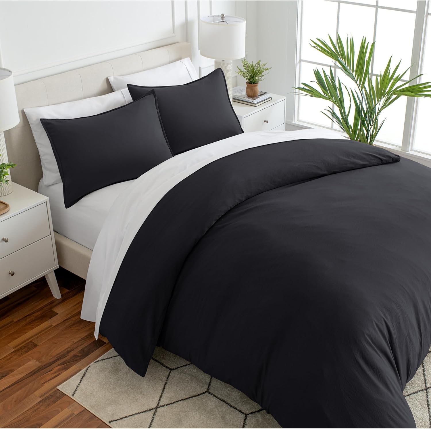 Bare Home – Funda arenada de edredón para cama matrimonial – colección 1800 Premium, de microfibra cepillada ultrasuave, de fácil cuidado (cama