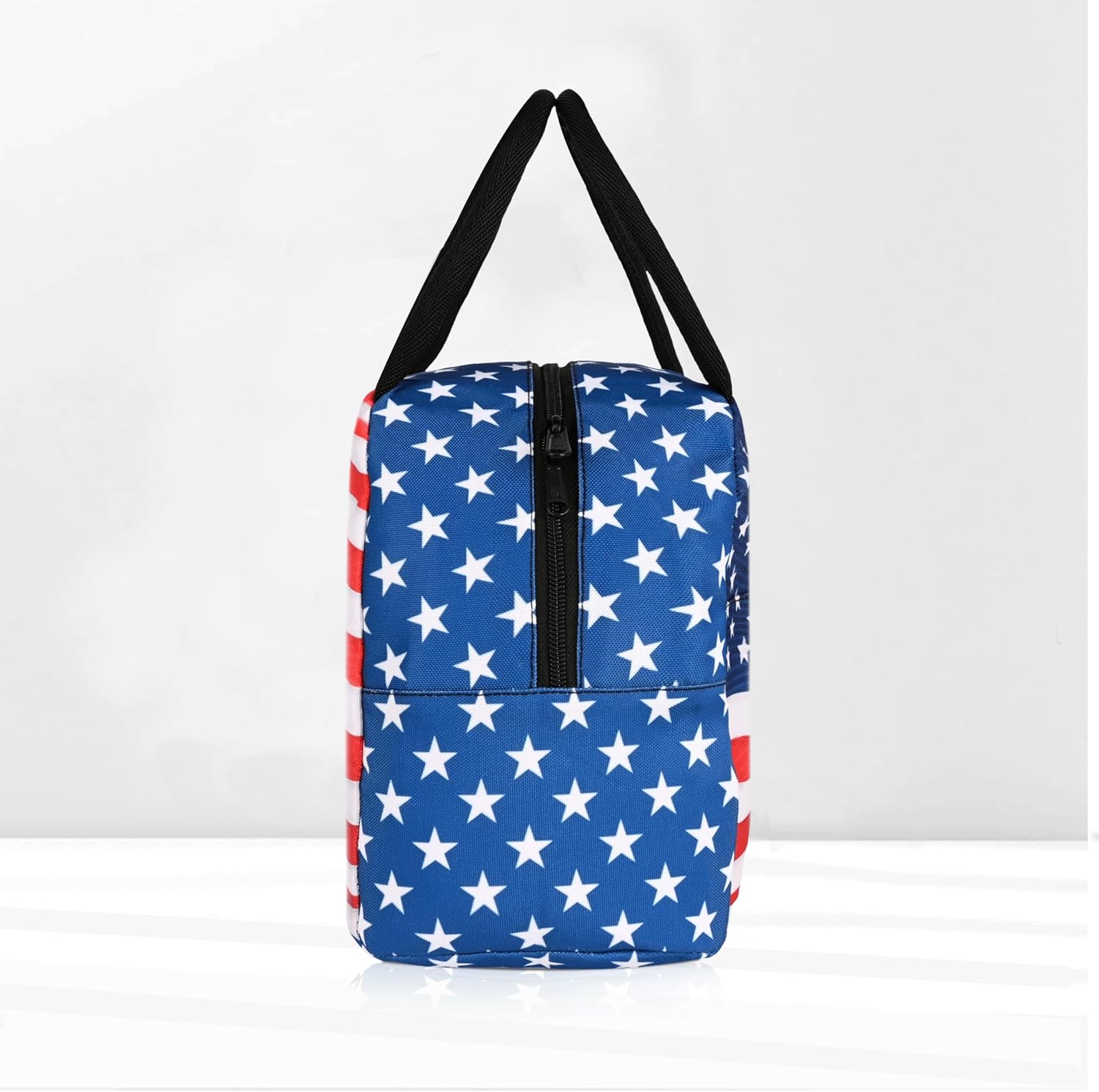 Zhung Ree Lonchera de béisbol para niños y niñas, con la bandera estadounidense, portátil, impermeable, reutilizable y térmica, hielera para el