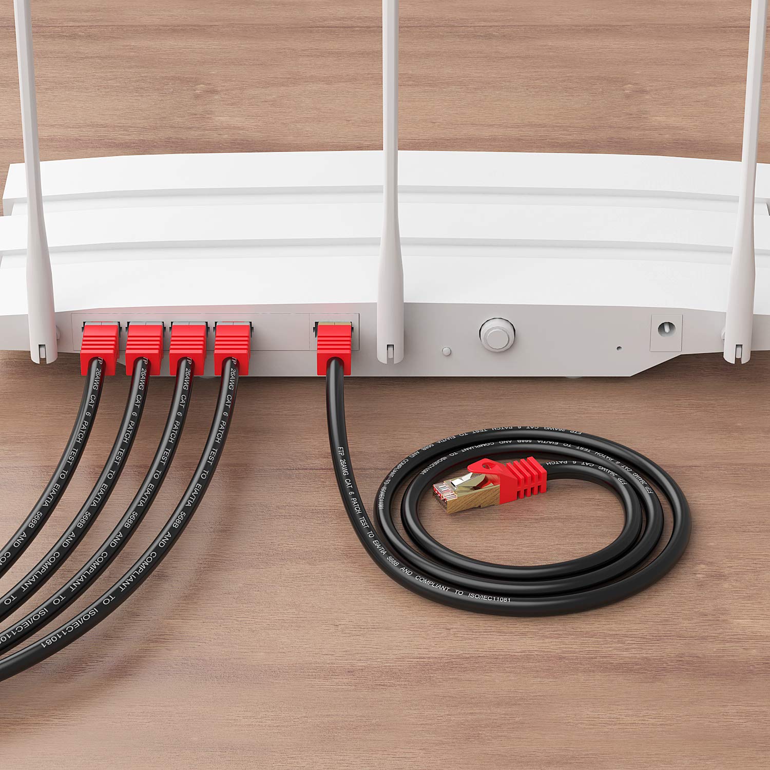 Cable Ethernet Cat 6 para exteriores, 400 pies, cable de red Cat6, resistente al agua, 26 AWG, cable de conexión RJ45, cable LAN FTP, enterramiento