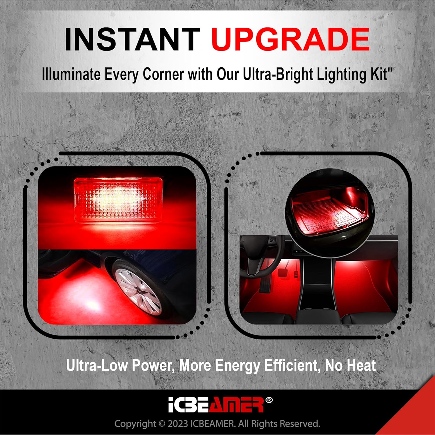 ICBEAMER Kit de luces LED interiores Tesla ultrabrillante, fácil de enchufar, con una herramienta de extracción de paneles. Se adapta al modelo 3,