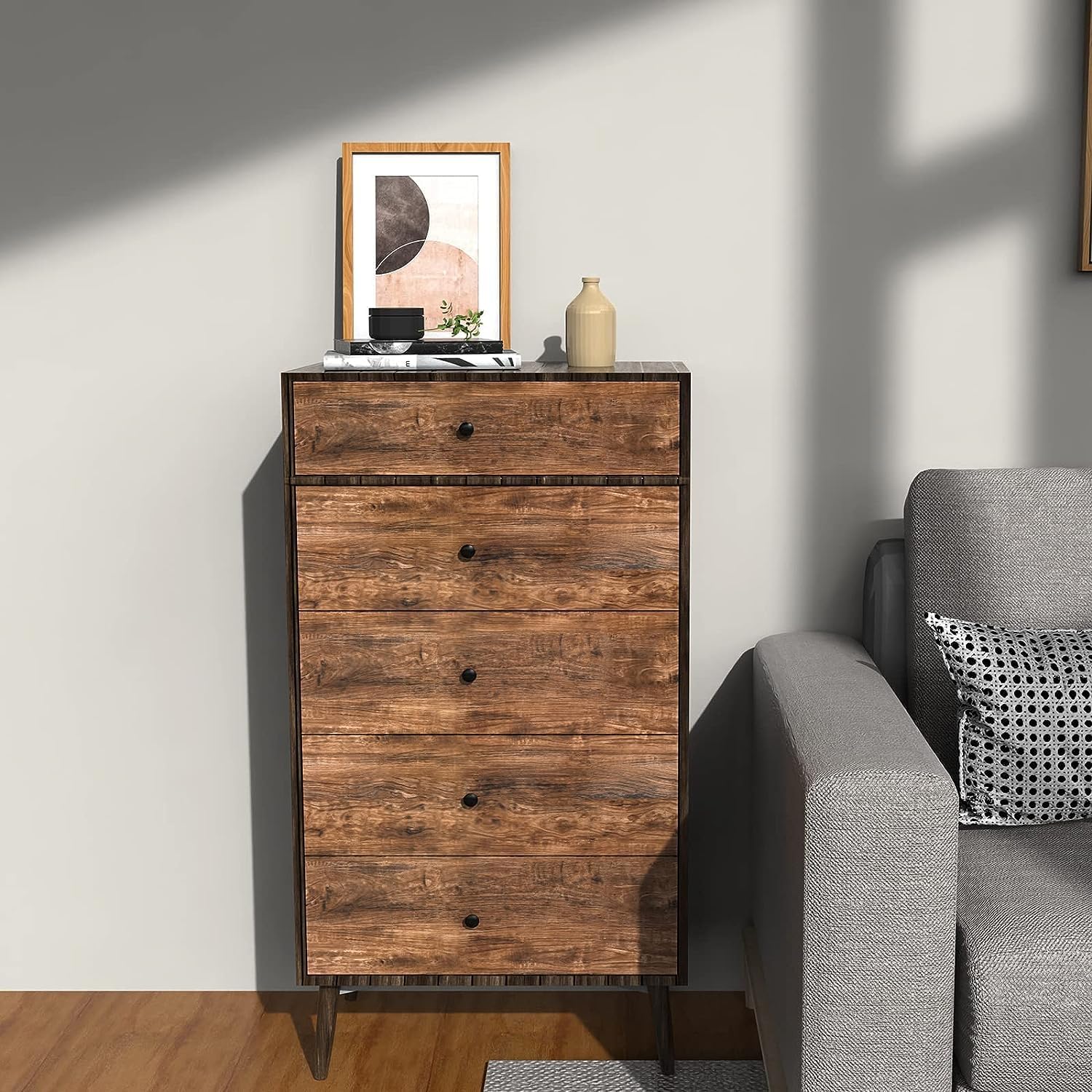 WENMER Papel adhesivo de madera marrón de 15.7 x 32.8 pies, papel tapiz de madera para despegar y pegar, papel de contacto de grano de madera,