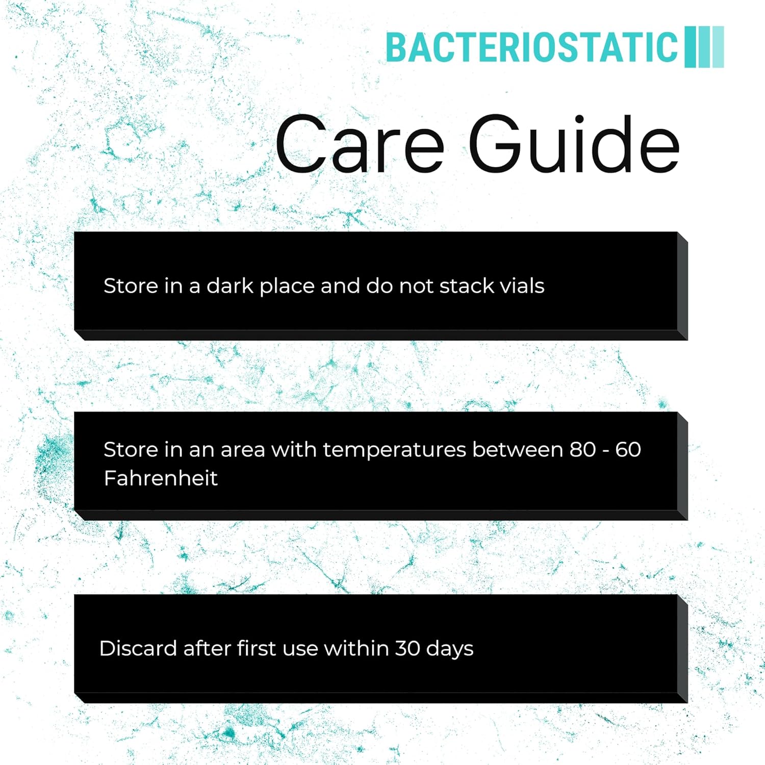 BACTERIOSTATIC Solución de reconstitución 1.0 fl oz en vial de vidrio, paquete de 2 puertos de inyección estéril