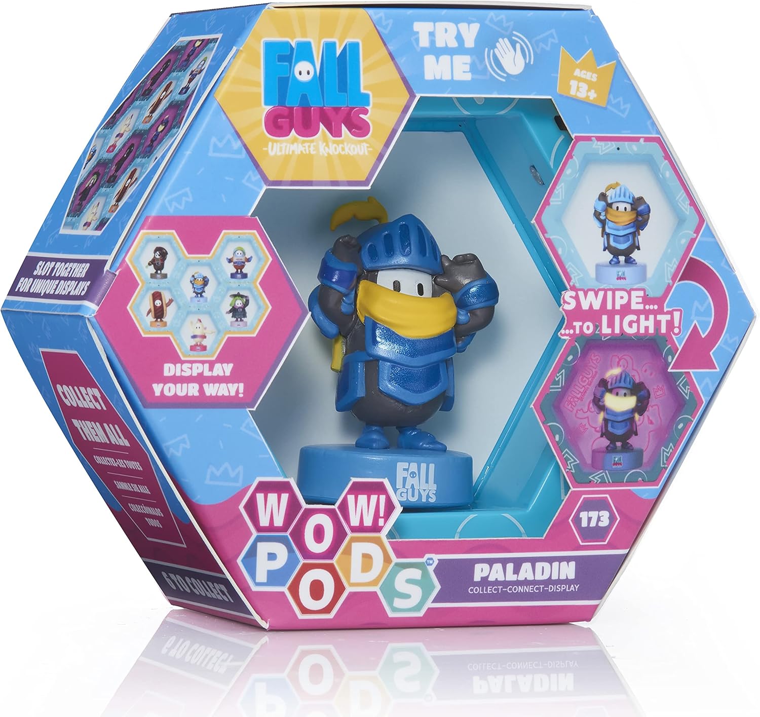 WOW! PODS Fall Guys Ultimate Knockout – Figura Paladin con cabeza de bola iluminada  Producto oficial, coleccionables, juguetes y regalos  para los