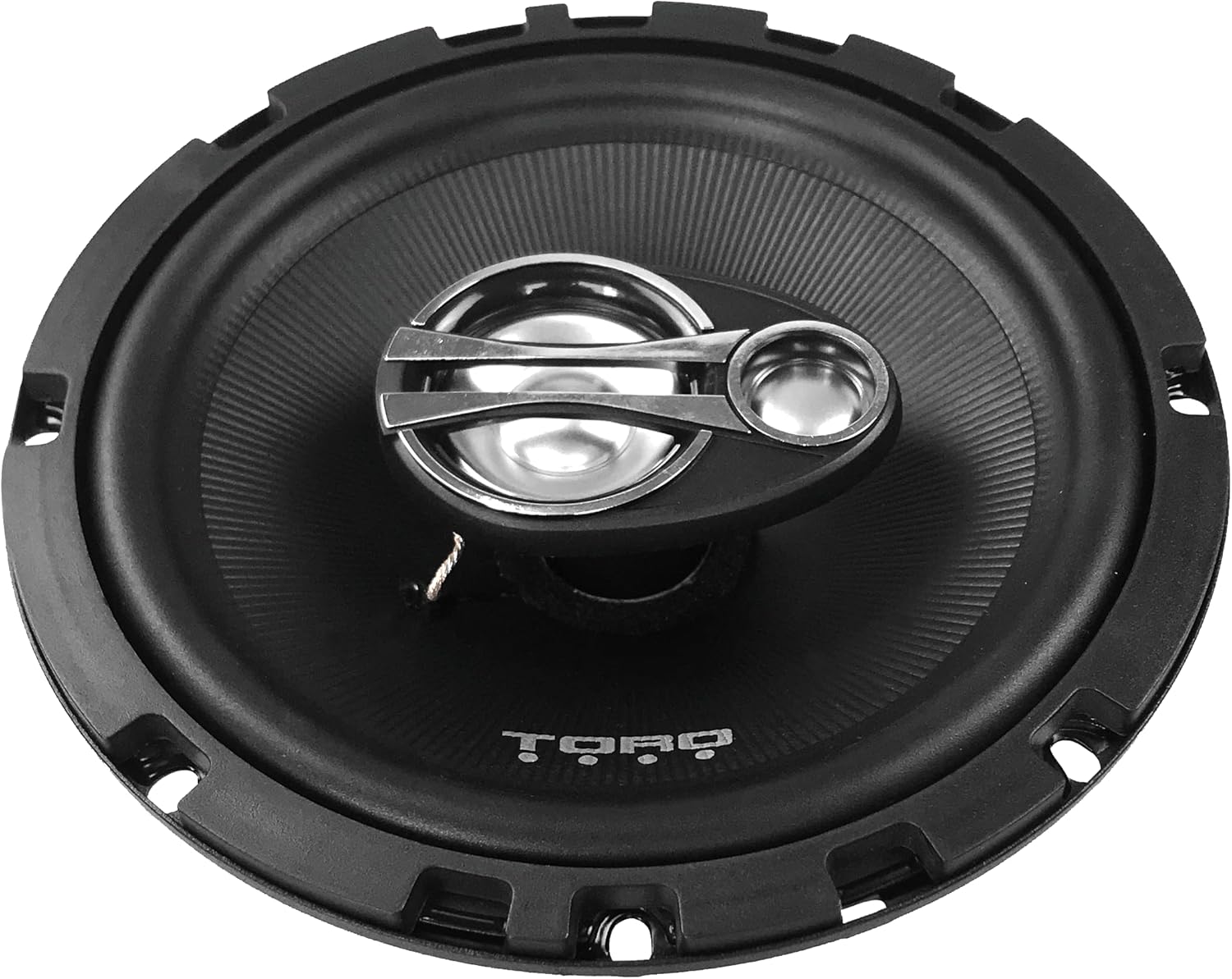 TORO TECH  F6, 6.5 Inch 3-Way Coaxial Car Speaker Set – 120 Watt MAX  60 Watts RMS, Ferro Fluid Tweeters, 4 Ohm, 1 KSV Voice Coils. Two Speaker Set