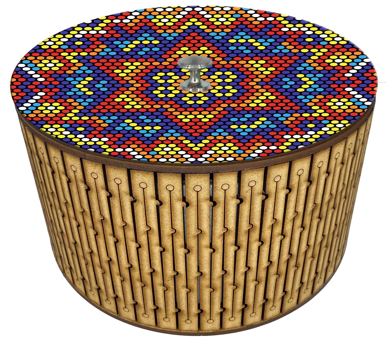 HASTA LA RAIZ  Mexican HANDMADE TORTILLA WARMER. Tortillero made in Mexico with thermal container. Model Huichol Star.