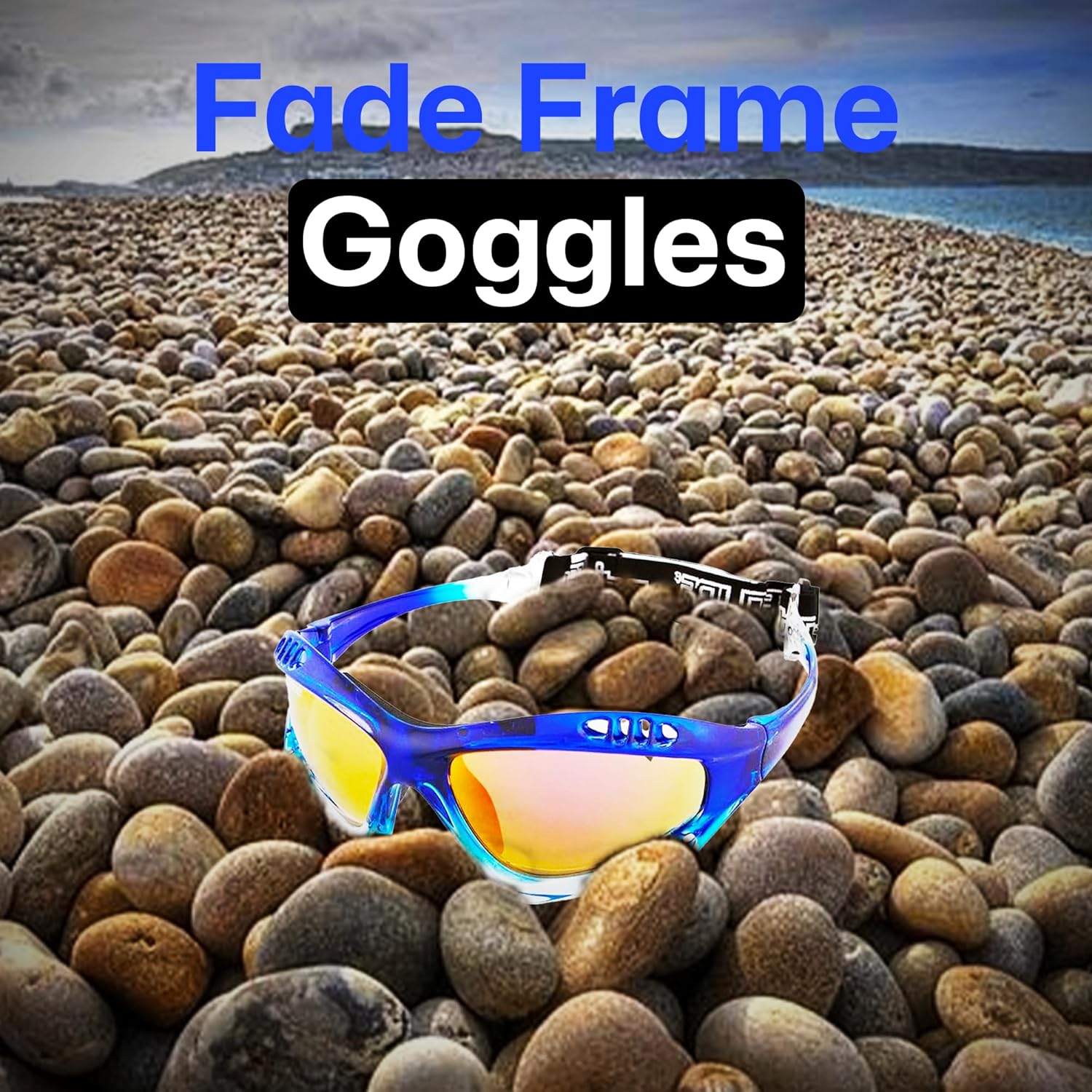 Jettribe Pro Fade Frame Goggles  Estuche de almacenamiento antivaho Gafas de diseño para entusiastas de PWC Jetski Racers  Elegante lente Revo para