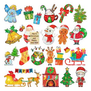 Partywind 28 hojas (245 estilos de brillantina), tatuajes de Navidad para niños, suministros de fiesta de cumpleaños de Navidad, decoraciones de Partywind 28 hojas (245 estilos de brillantina), tatuajes de Navidad para niños, suministros de fiesta de cumpleaños de Navidad, decoraciones de
