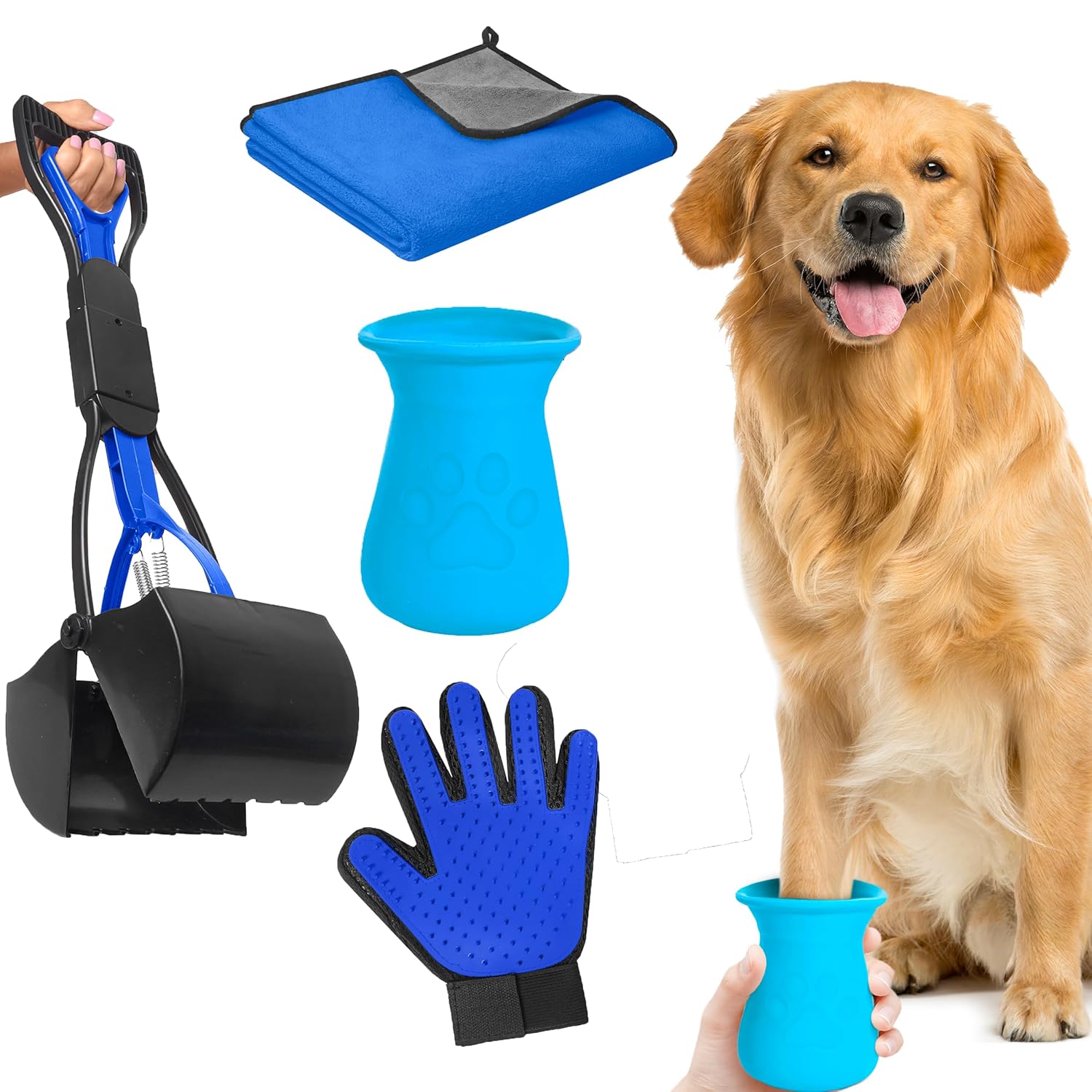 Startrust – Limpiador de patas para perros, lavadora-esencial para perros, kit de limpieza de patas para perros, incluye limpiador de patas, toalla
