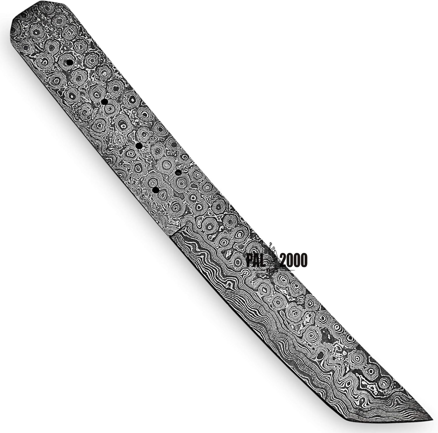 PAL 2000 HUNTING KNIVES Smmp 9886 Cuchillo de hoja en blanco de acero de Damasco Hoja en blanco para la fabricación de cuchillos