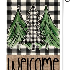 AVOIN colorlife Bandera de jardÃn para árbol de Navidad a cuadros de búfalo de 12 x 18 pulgadas, doble cara exterior, bandera decorativa para AVOIN colorlife Bandera de jardÃn para árbol de Navidad a cuadros de búfalo de 12 x 18 pulgadas, doble cara exterior, bandera decorativa para
