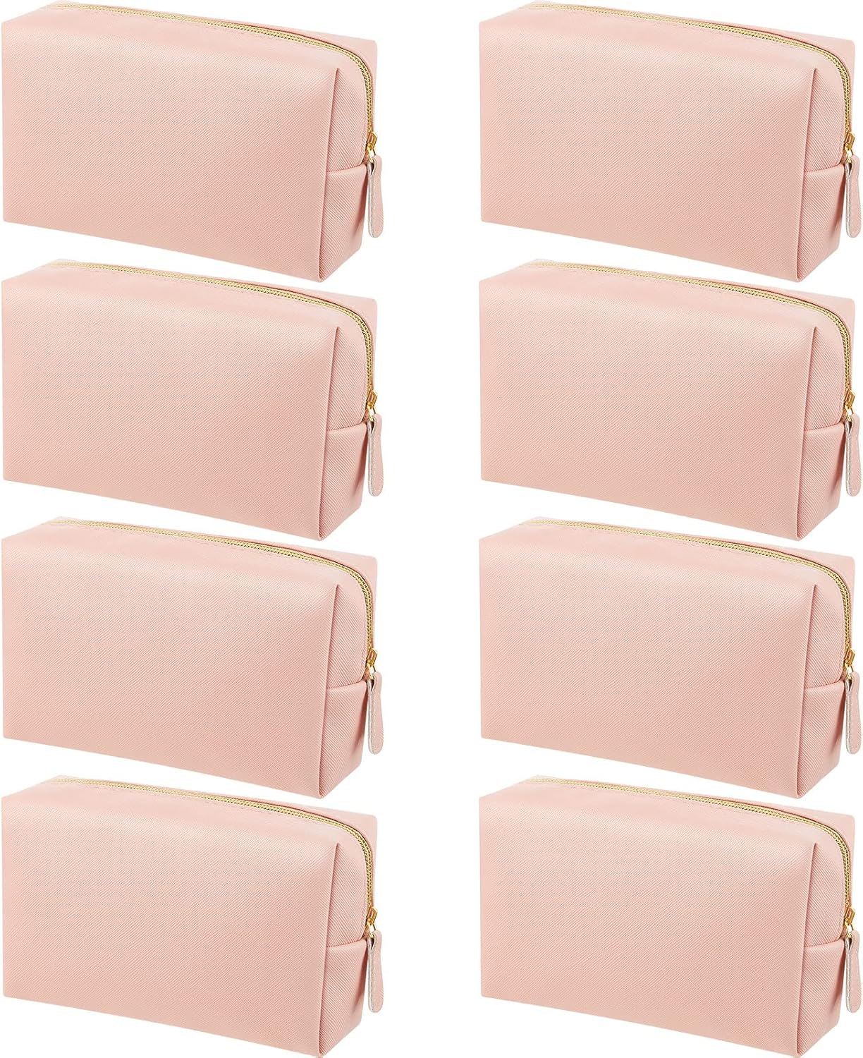 8 bolsas de maquillaje de piel sintética, bolsa de cosméticos impermeable, pequeña bolsa de aseo portátil, organizador de cosméticos, bolsa de